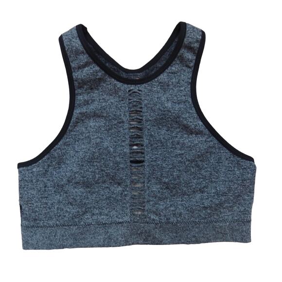 Zobha Heather Gray Cut Out High Neck Sports Bra Small - Picture 5 of 9